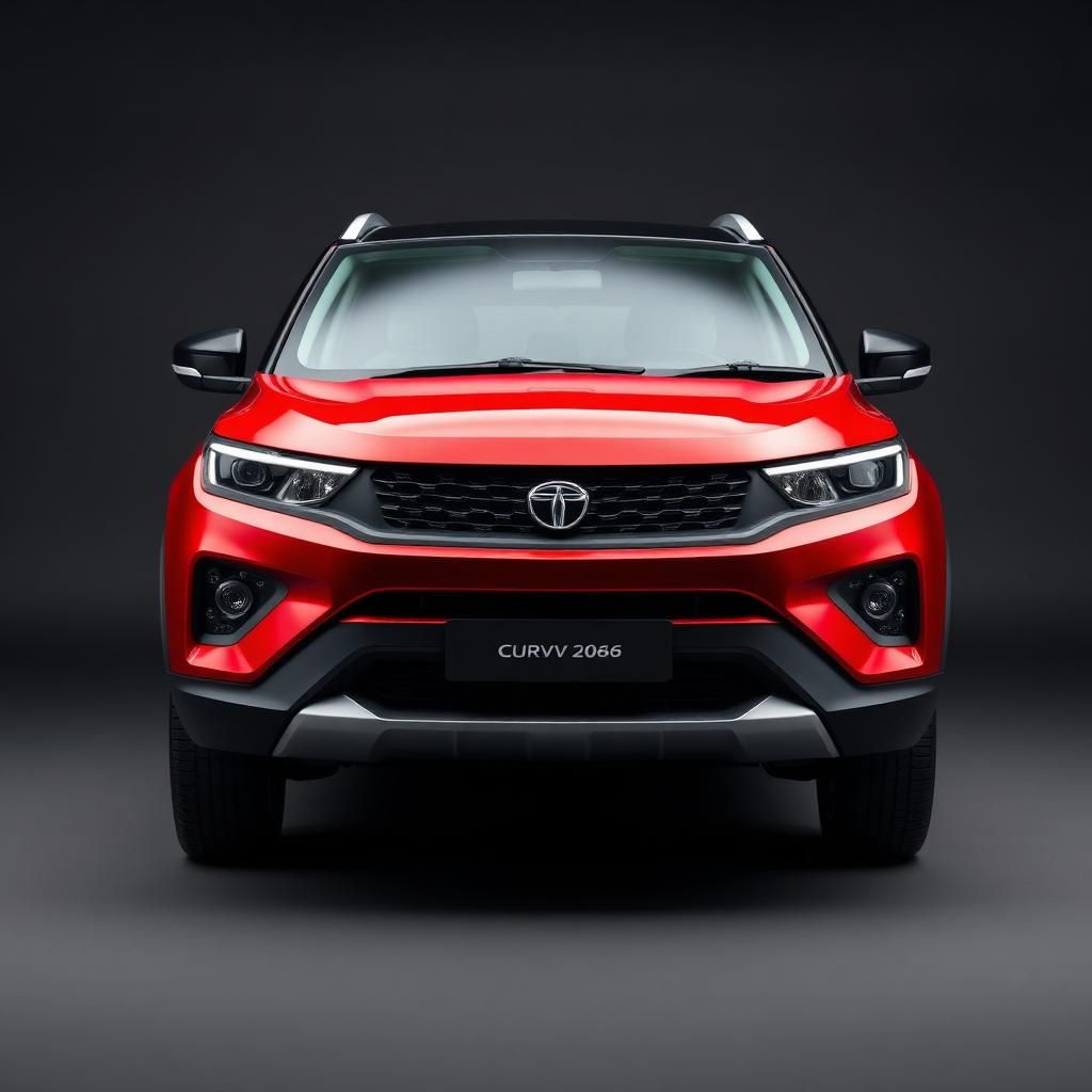 Tata Curvv — coupe-styled midsize SUV, studio front three-quarter view